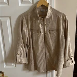 Tan animal print Chico’s jacket
